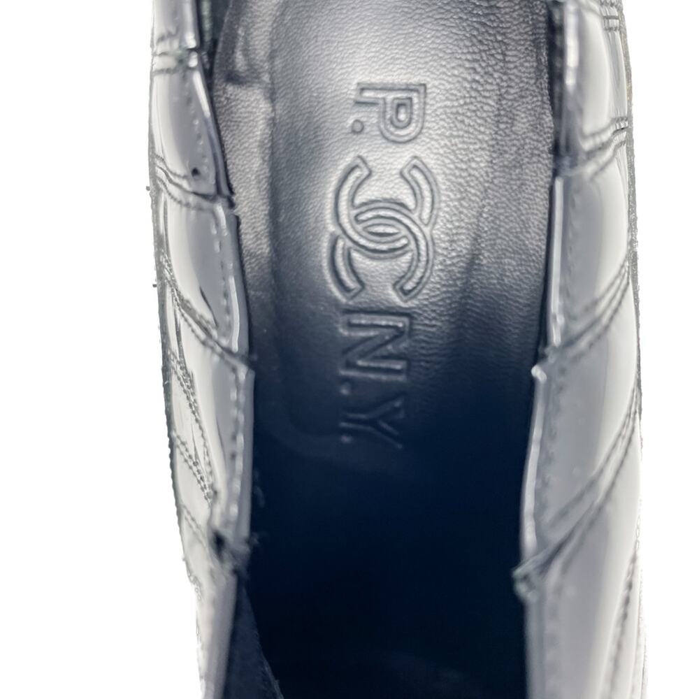 Chanel vintage 2006 Paris New York Patent Leather Booties size 38.5 US 7-7.5 - Picture 11 of 14